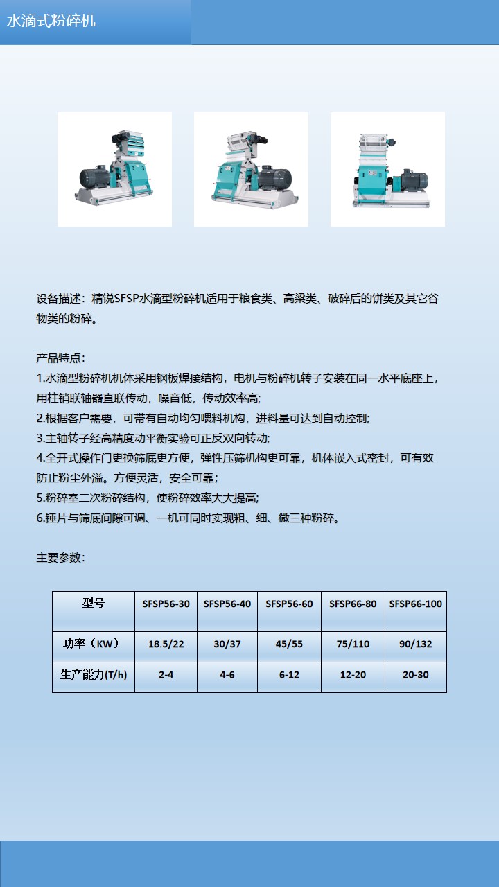 水滴式粉碎机竖版